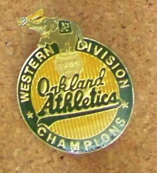 1988 Oakland A's Athletics Western Division Champions pin White Elephant logo - Image 1 of 1