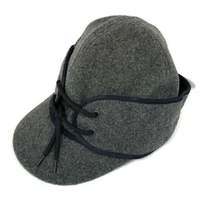 Wyoming Traders Gray Winter Wool Hat Fold Down Ear Flaps Small - Picture 1 of 6