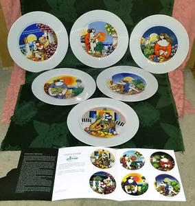 AUTORENSAMMLUNG ALDO LANCIANO LIMITIERTE SERIE 6 KERAMIKTELLER SIEBDRUCK - Bild 1 von 16