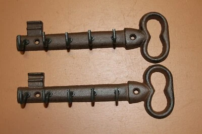 Ganchos para llaves de hierro fundido de moda antigua, 7 5/8 pulgadas, 2 de H-121 Foto 1 de 4