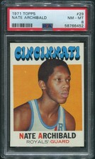 1971/72 Topps Basketball #29 Nate Archibald Rookie PSA 8 (NM-MT)