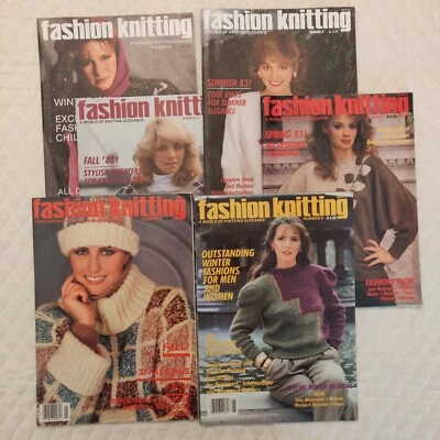 6 Fashion Knitting Magazine Lot. Vintage Issues 5-10 1982 1983. Italy - Image 1 of 4