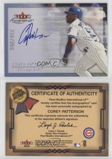 2001 Fleer Showcase Autographics Silver /250 Corey Patterson Auto