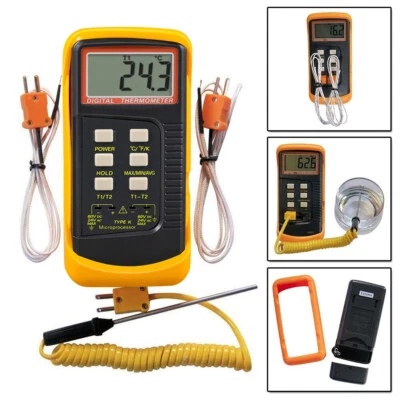 6802 II Digital Thermocouple Thermometer Dual Channel 2*K-Type Temperature Meter