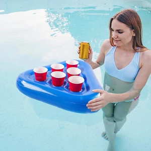 Inflatable Drink Holder Pool Drink Cup Floats for Pool Party Kids Water Toys - Bild 1 von 9