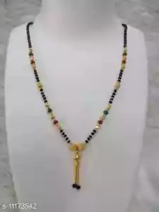Rajasthani Bollywood Traditional short mangalsutra for women girls - Foto 1 di 2