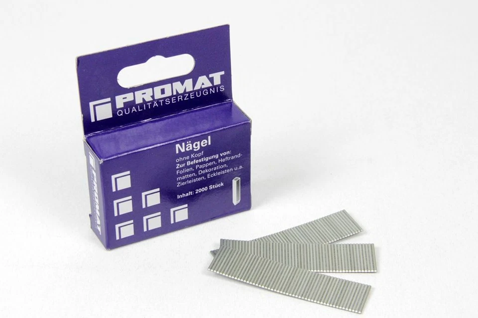 PROMAT Tackernägel Heftnägel Tackernadeln ohne Kopf 1 x 16 mm 2000 Stück - Bild 1 von 1