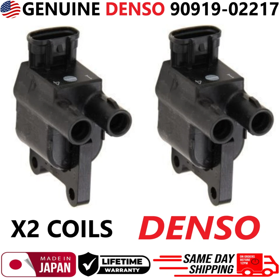 Bobinas de encendido OEM DENSO x2 genuinas para Toyota I4 1997-2001, 90919-02217 Foto 1 de 4