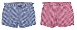 Ralph Lauren Purple Label Gingham Mayfair Swim Trunks Bathing Suit New $350 - Picture 1 of 9