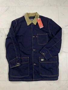 Chaqueta Vaquera Levi's Cypress Chore M Lavado Índigo Marrón Cuello Pana - Imagen 1 de 11