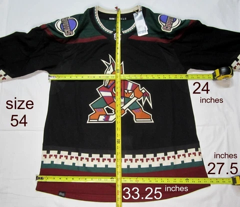 Arizona Coyotes size 54 = XL Home Kachina Adidas Hockey Jersey Black Prime Green Cover