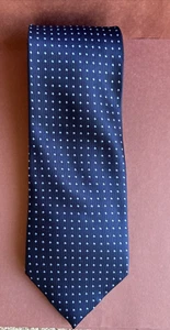 Paul Smith London Navy Tie with Light Blue Diamonds 100% Silk - Picture 1 of 5