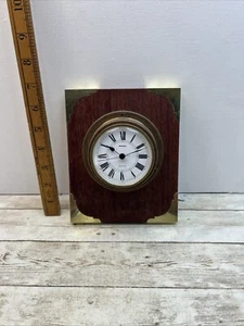 Staiger Boat Watch Maritime Plaque Wall Clock Wooden Plinth With Brass Corners - Picture 1 of 8