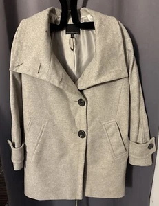 Banana Republic Wool Blend Pea Coat Ladies XS Gray - Picture 1 of 2