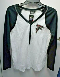 Nuevo con etiquetas Camisa Top Para Mujer Atlanta Falcons Ligera Negra Blanca Térmica NFL M - Imagen 1 de 4