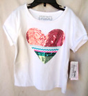 FLAPDOODLES STRETCH SHORT SLEEVE FANCY WHITE TOP GIRLS Size 6X NWT
