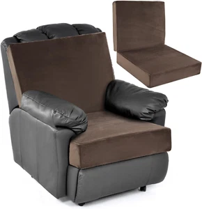 Foam Recliner Chair Cushions for Elderly, 4" Thick Chair Pads with Back Support - Picture 1 of 12