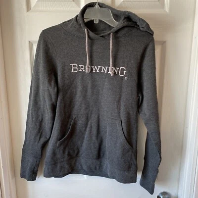Sudadera con capucha Browning para mujer bolsa mediana agujeros para los pulgares suéter gris Foto 1 de 4