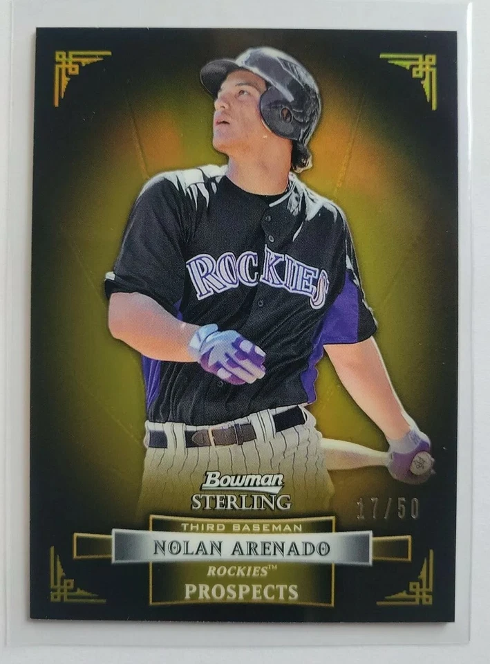 Nolan Arenado 2012 Bowman Sterling Gold Refractor Prospects RC  #17/50 Cardinals - Image 1 of 4