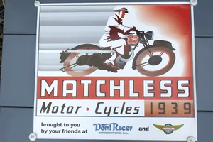 Matchless 1939 Poster Domi Racer Classic British motorcycle wall Art AJS - Picture 1 of 1