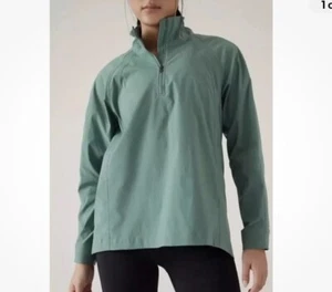 Athleta Advantage Poplin Top Jacket in Deep Ocean Teal Size XXS - Picture 1 of 8