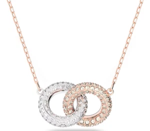 Swarovski Dextera necklace Intertwined circles, Rose gold-tone plated- 5414999 - Picture 1 of 4