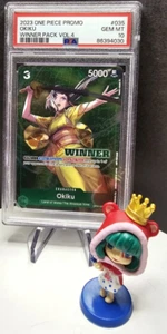 PSA 10 Okiku OP01 035 WINNER Promotional Tournament One Piece Card Game English - Picture 1 of 1