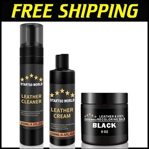 Premium Leather Repair Kit with Cleaner & Balm – Restore Your Leather Instantly - Picture 1 of 9