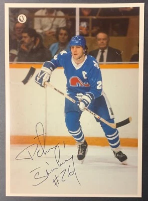Peter Stastny Autographed Quebec Nordiques NHL Hockey Photo Signed HOFer - Image 1 of 2