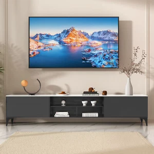 Modern TV Stand,Media Entertainment Center TV Console &2 Drawers、Open Shelves - Picture 1 of 14