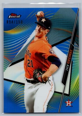 2020 Topps Finest #90 Zack Greinke /150 Blue Refractor - Image 1 of 2