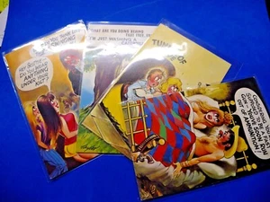 Postales de la serie 300 de los cómics de Bamforth humor descarado/grosero! STOCK NUEVO sin usar década de 1970 - Imagen 1 de 36