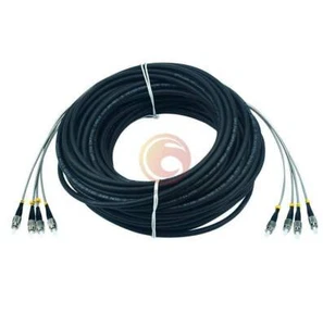Field Outdoor ST-ST 4 Strand 9/125 Single Mode Fiber Patch Cord 3M - Picture 1 of 5