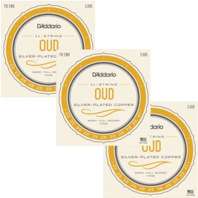 D'Addario Oud Strings 3-Pack EJ95 C#F#BEAD 11-String - Image 1 of 4