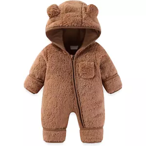 Baby Clothes 0 to 3 6 9 12 Months for Winter Infant Costume Newborn Girls Romper - Picture 1 of 12