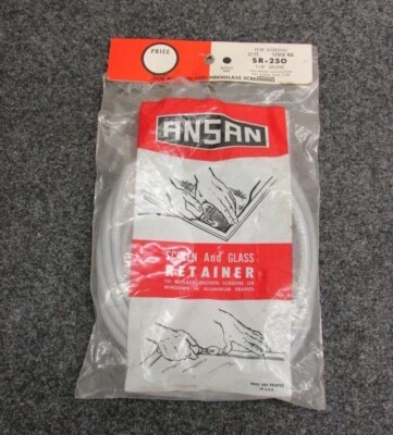 NEW! (2) ANSAN GLASS RETAINER / WEATHERSTRIPPING, 1/4" SPLINE X 10', SR-250 - Image 1 of 2