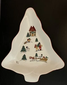 Jamestown China “Joy Of Christmas” Tree Shaped Dish 1987 - Picture 1 of 5