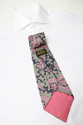 Corbata SIR HENRY Commodore para hombre talla única multicolor estampado floral puntiagudo Foto 1 de 4