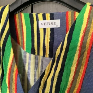 Vintage Vers gestreift mehrfarbig Long Bluse Größe 16 - Bild 1 von 2