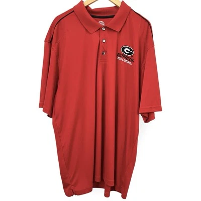 Rivalry Threads Georgia Bulldogs Embroidered Golf Polo Performance 2X Red Active - Image 1 of 4