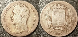Charles X - 1 Silver Franc 1827 W, Lille ! F.207/36 - Picture 1 of 1