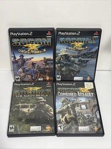 Socom US Navy Seals PS2 Lot CIB 4 Spiele SOCOM 2 SOCOM 3 & Combined Assault - Bild 1 von 9