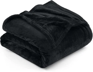 Fleecedecke Queen Size Schwarz 300GSM Luxus Antistatisch Flauschig Weich Mikrofaser... - Bild 1 von 9