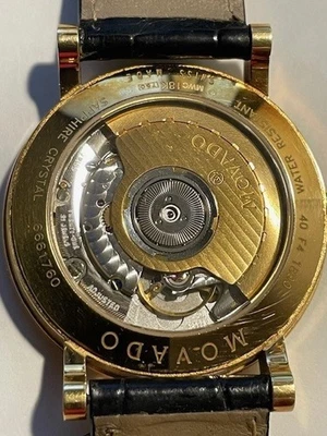 Movado museum 18kt Gold Automatik Herrenuhr, selten getragen. Original Karton - Bild 1 von 4