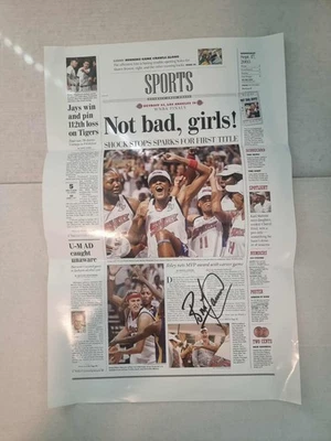 SIGNED Barb Farris Detroit Shock WNBA Champions Poster [RARE!] - Image 1 of 4
