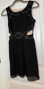 Sweet Storm Girls Black Lace Fit & Flare Dress Girls M Sleeveless Dance Party - Picture 1 of 8