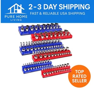 Compact Magnetic Socket Organizer for 1/4", 3/8", 1/2" Sockets – 143 Pieces - Picture 1 of 10