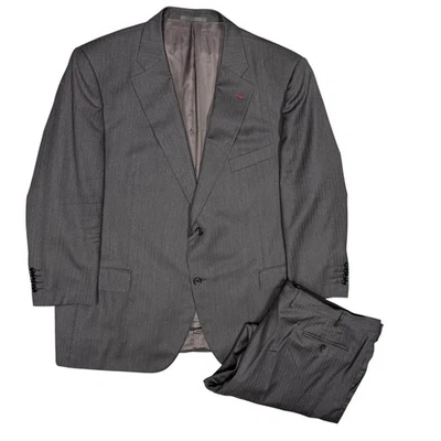 VASSI Couture Suit 2pc Super 130s Made in Italy Grey 52R 46x30 - Image 1 of 4