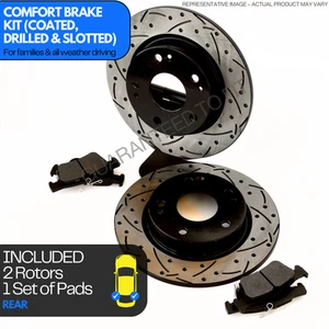 Ceramic Brake Pads and Drilled Disc Rotors for 2016-22 Honda Civic OEBOW - Bild 1 von 8