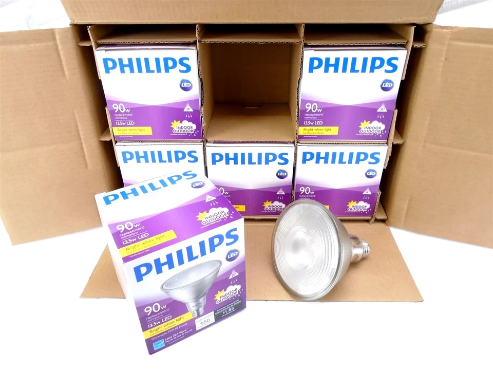 PHILIPS - Case of 6 - 9290012921 - 90W Equiv Dimmable LED Flood Light 950 LUMENS - Image 1 of 4
